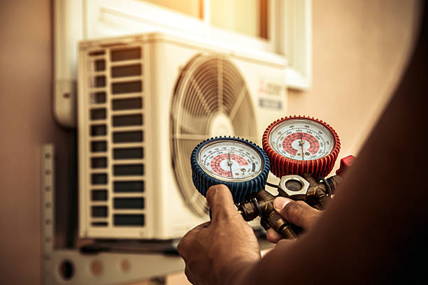 Professional Ductwork Repair technician working in Maple View, NY